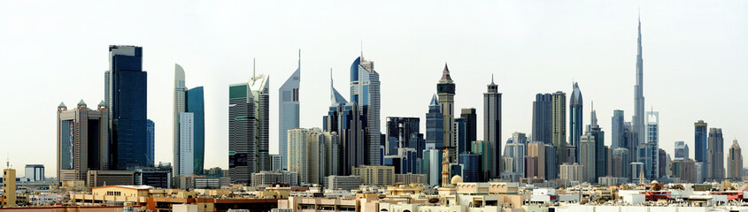Obraz premium Dubai. World Trade Center i Burj Khalifa