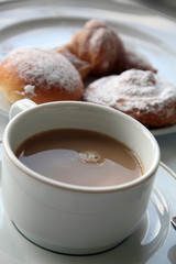 Cup of coffee with mik