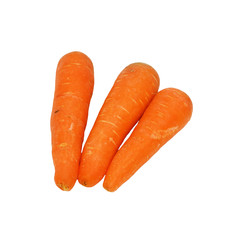 Carrot fresh vegetable group on white background