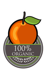 Orange Organic label