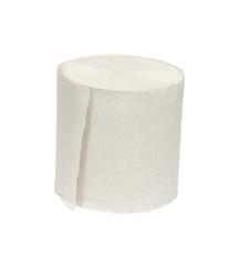 Toilet paper isolated on white bg