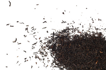 black tea on a white background
