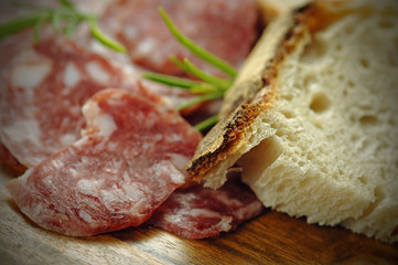 Sliced salami © Marzia Giacobbe
