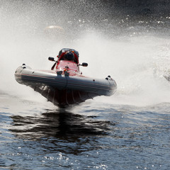 Fototapeta premium Motor speed boat