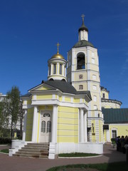 Fototapeta na wymiar Moscow. Siberian Compound. The bell tower and chapel.