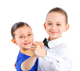 Young ballroom dancers