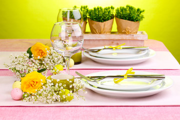 Easter table setting