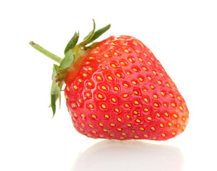 sweet ripe strawberry isolated on white