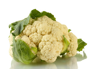 Fresh cauliflower isolated on white