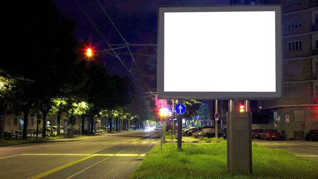 Advertising billboard time lapse