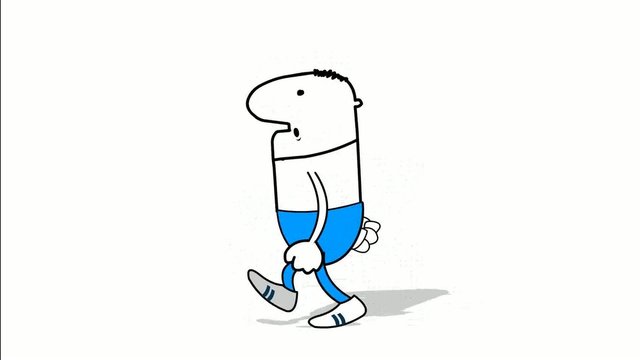 Cartoon Gesch&auml;ftsmann l&auml;uft