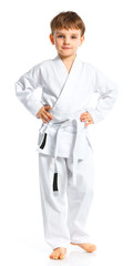 Aikido boy fighting position