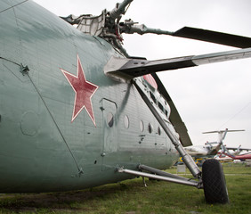 Red star on Mi-6 Hook  helicopter fuselage
