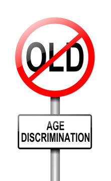 Age discrimination concept.
