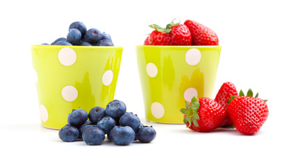 Assorted fresh picked berries. blueberry, strawberry