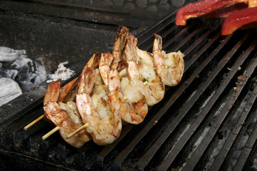 креветки гриль