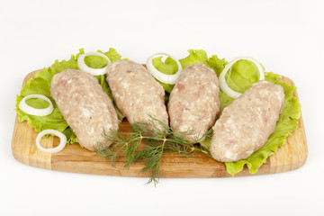 Molded-fry forcemeat kebab