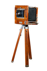Ancient wooden camera