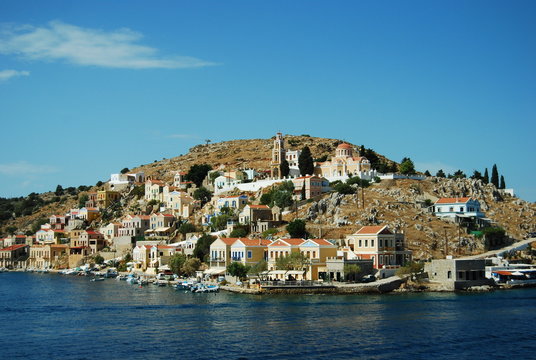 Symi island, greek paradise,Greece, seaport, miditerranean,view