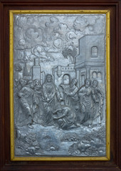 Silver carve about Jesus scripture