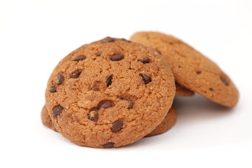 Oat cookies with chocolate