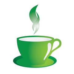 Green cup, vector