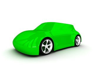 Fototapeta na wymiar Ecologic green car