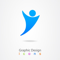 Graphic design social network logo.