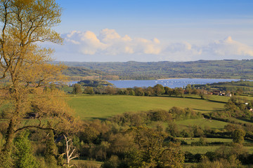 View to Chew Valley Lake reservoir