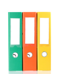Office folders isolated on white