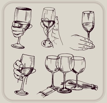 how to hold a glass