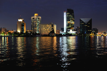 Naklejka premium Dubai. Deira and Bank of Dubai