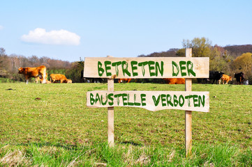 Obraz premium Baustelle betreten verboten