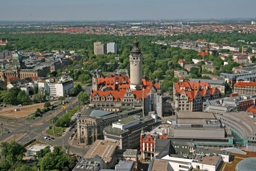Blick über die Dächer von Leipzig