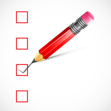 Pencil ticking Check Box