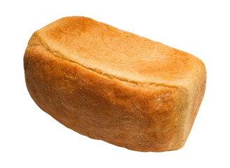 loaf yummy of bread russian isolated on white background (clippi