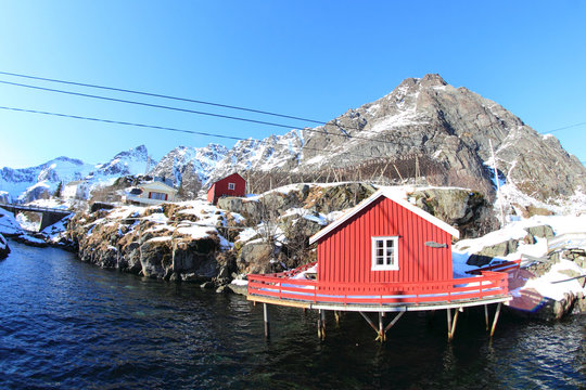 Rorbu of the village of Å