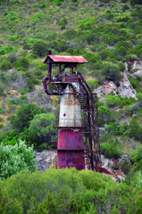 Abandoned mining tower in Sardinia
