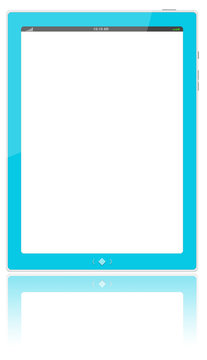 Blank blue sky PC tablet