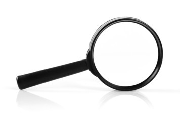 Magnifying glass with soft shadow