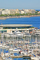 Aerial view of Cannes, South of France