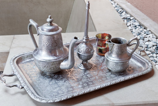 service à thé, argenterie marocaine