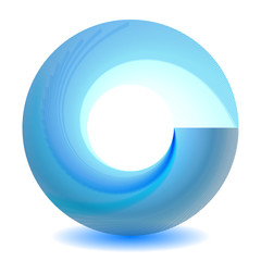 cool blue swirl icon
