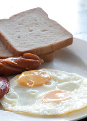 closeup american breakfast