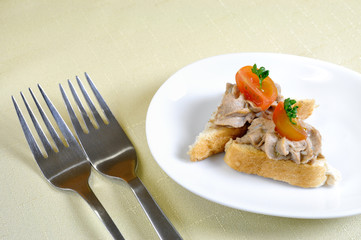appetizer Couvert Krkonosske goodness, czech cuisine