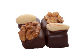 Chocolate candy with nuts