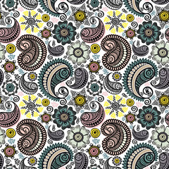 Seamless elegant paisley pattern
