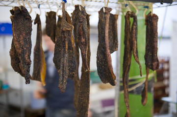 Hanging meat