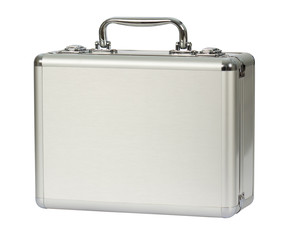 isolated silver aluminium bag