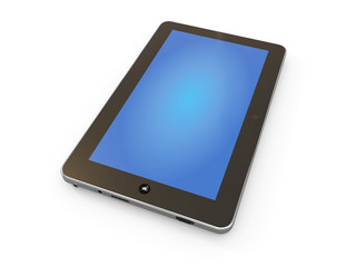 Tablet PC on white isolated background